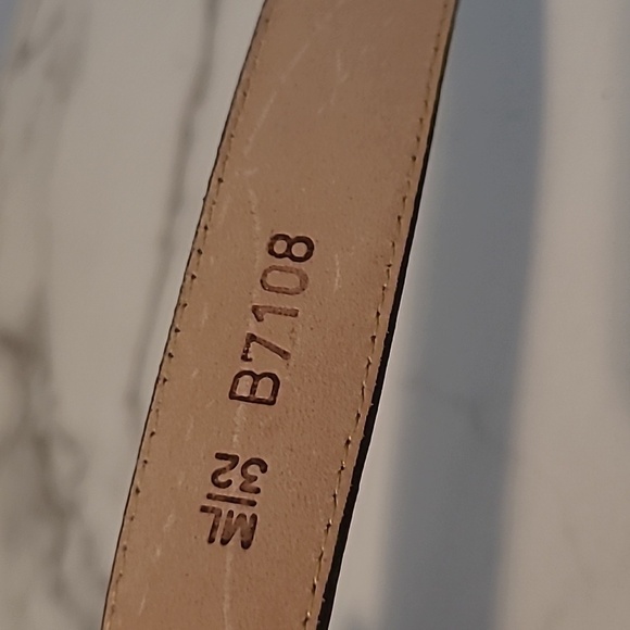 Brighton Brown Italian Leather Croc Embossed Silver Hardware ML/32 Charm Belt - Picture 6 of 11